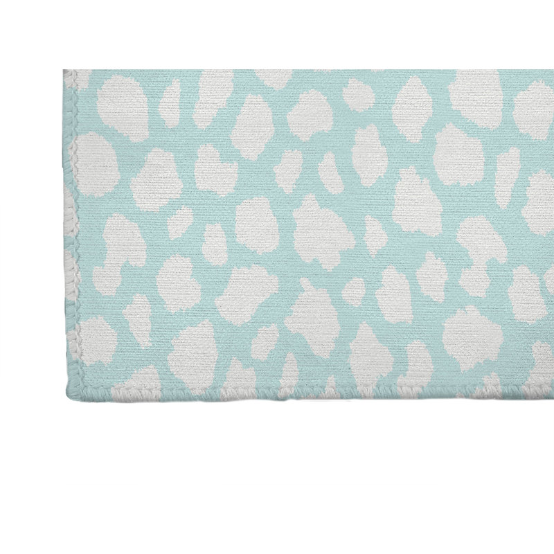 Tapis de bureau léger décoratif Animal Spot, L 7 pi x L 5 pi, Bleu clair