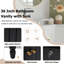 Meuble-lavabo simple 36 po avec comptoir en céramique 36 po