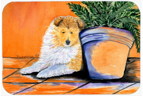 Caroline's Treasures Sheltie Glass Cutting Board