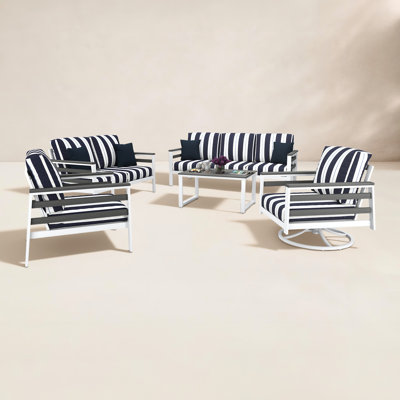 Ensemble de conversation avec coussins Sunbrella pour 7 personnes Townsend