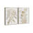 Sketch Border Floral Set Traditional Gold/Gray - 2 Piece Wrapped Canvas Painting Set-72819124