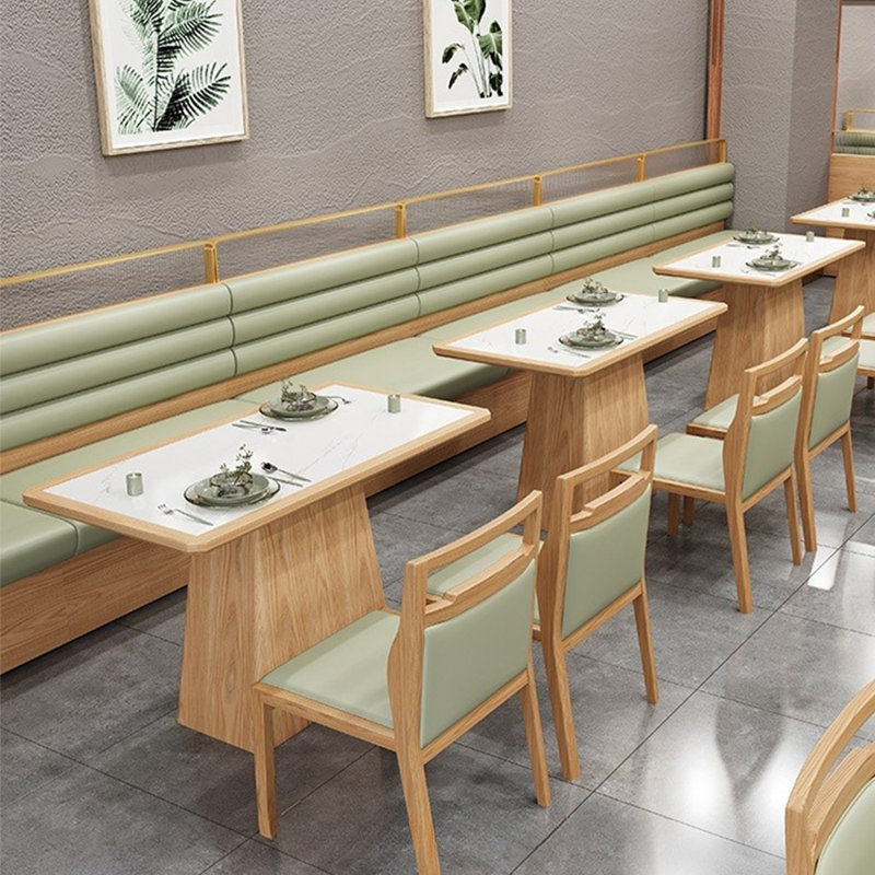Banc rembourré en similicuir Light Luxury Modern