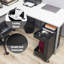 Chariot roulant sous le bureau Mind Reader, organisateur utilitaire à 2 niveaux, aucun assemblage requis, H 23,5 po, noir