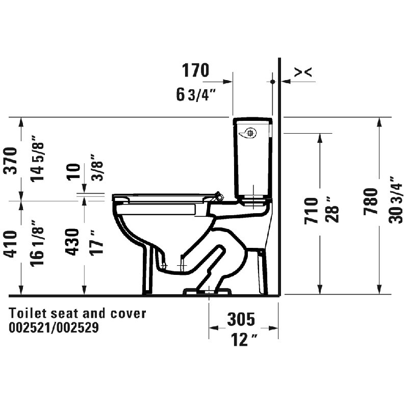 Toilette de base Duravit No.1 Basic - chasse double