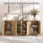63''W Modern Fluted Sideboard with Adjustable Shelves-126677798