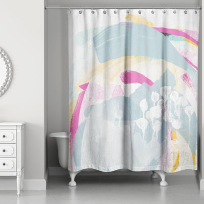 Aubrianna Abstract Single Shower Curtain