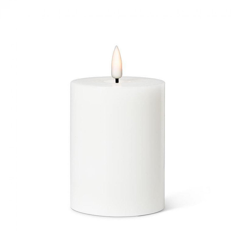 Bougie à DEL, 4 po x 3 po sans flamme, Blanc