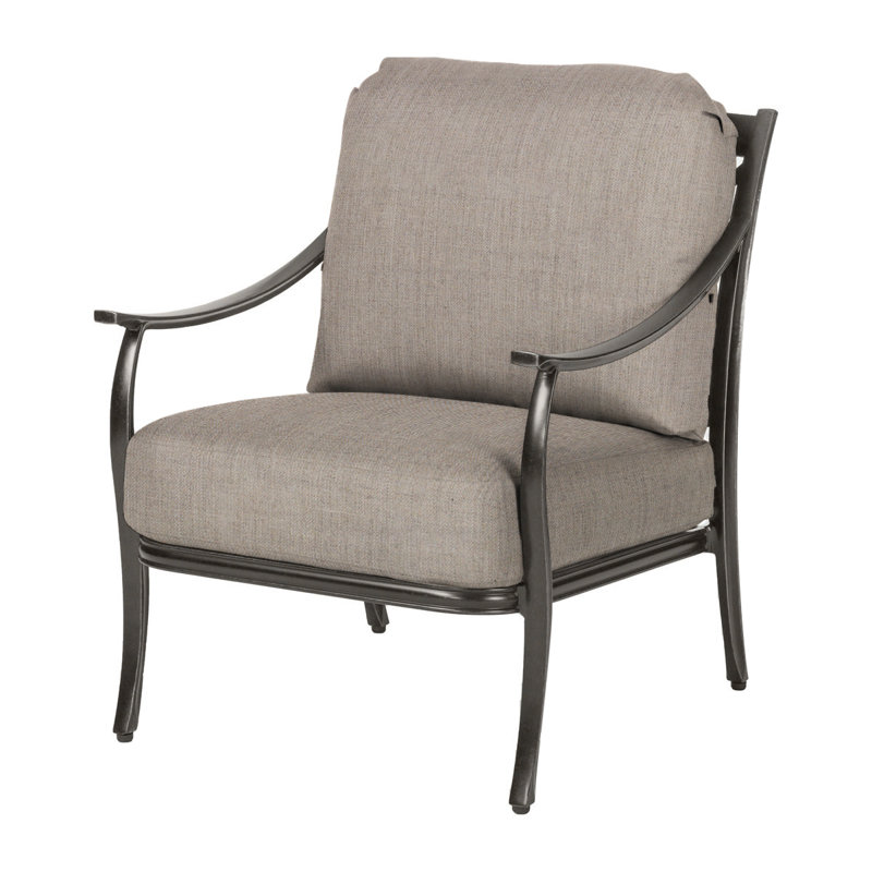 Edge Lounge Chair with Sunbrella Cushions, Midnight Gold, Cast Ash Sunbrella® Plainweave