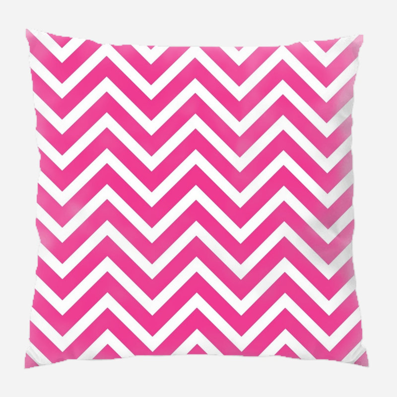 Coussin décoratif à chevrons, Rose