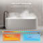 Baignoire de trempage en acrylique blanche autoportante 59 po x 27,5 po avec trop-plein et bonde escamotable pour salle de bain MonBlari-130700767-130700769