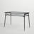 Latonnia Glass Top Metal Base Writing Desk-647189820