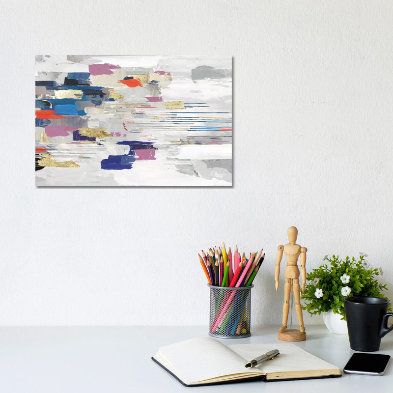 Kinetic Colours I - Wrapped Canvas Print, 20.32 cm H x 30.48 cm W