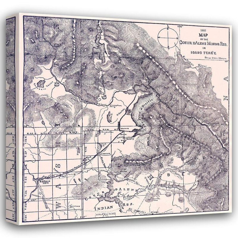Trent Austin Design®, art sur toile tendue de la galerie Dallam: Cœur d'Alene, région de l'Idaho