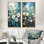 «Blue Tranquil Gardens», 2 pièces sur toile