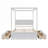 Storage-Focused Modern Canopy Platform Bed, Full Size with Four Built-In Drawers, Solid Wood Frame, Clean White