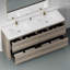 Meuble-lavabo autoportant avec lavabos doubles-530750894