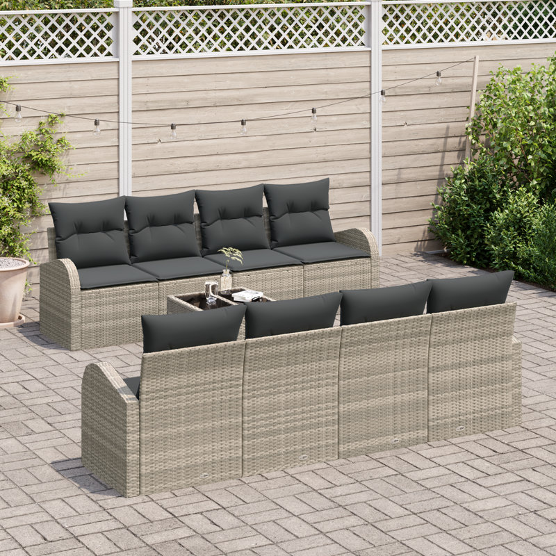 234cm Wide Patio Sofa with Cushions