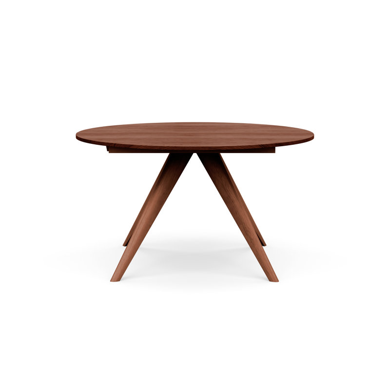 Table à rallonge ronde Catalina, Cerise cognac, L 54 po x l 54 po