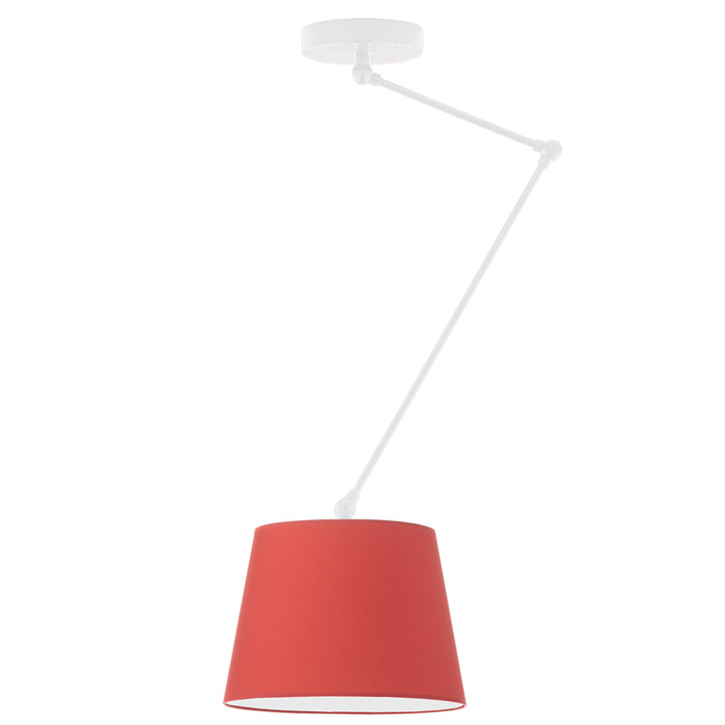 Paun 1 - Light Novelty Chandelier, Matte White, Red
