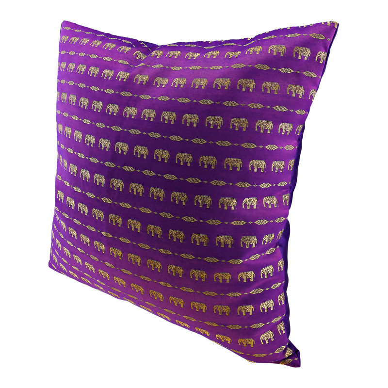 Ensemble de housse de coussin décoratif en soie mauve