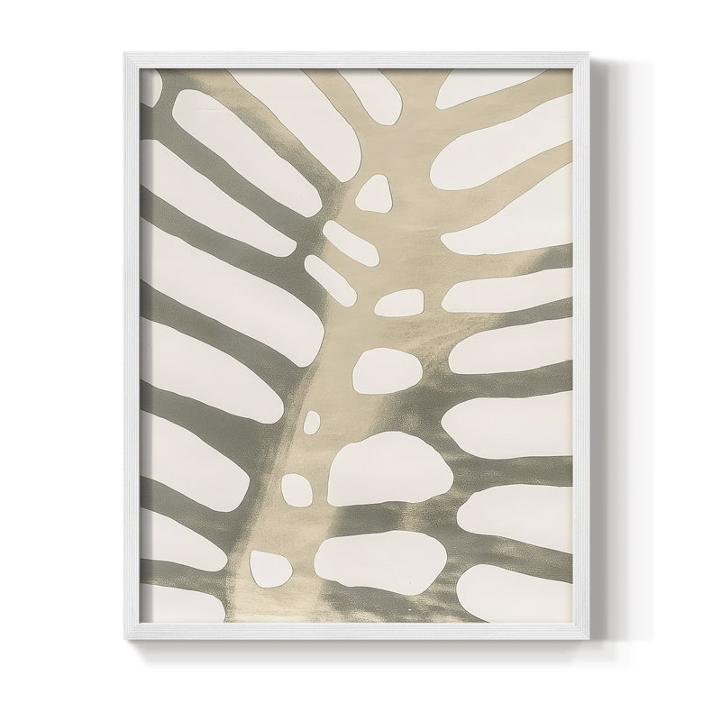 Abstract CDXX Framed Print - Ready To Hang, 20" H x 16" W, White