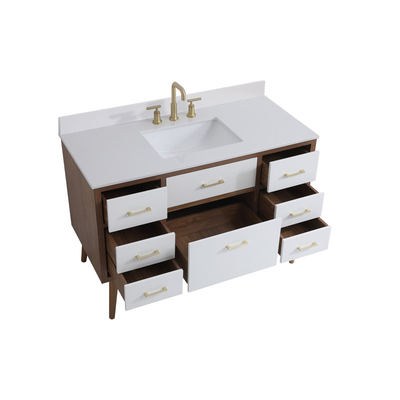 Ensemble de meuble-lavabo simple 48 po Steinfeldt, Blanc
