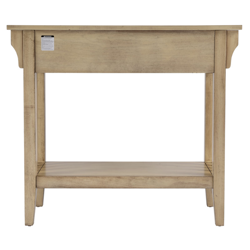 Larina Burl 2- Drawer Console Table, Beige