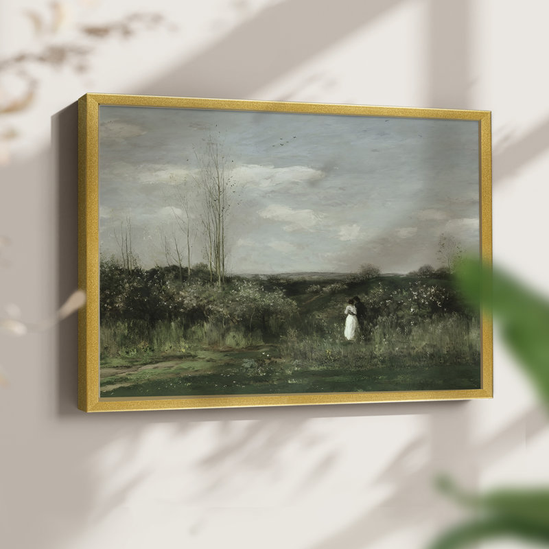 Paysages rétro-DCCCLXV-Reproduction encadrée - réarmable, H 8 po x l 10 po, Or