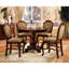 Élégant tabouret à hauteur de comptoir de 2 - Coussin de siège beige, base en bois de cerisier, paire de sièges sophistiqués revêtus de tissu d'ameublement intemporel, magnétisme rétro