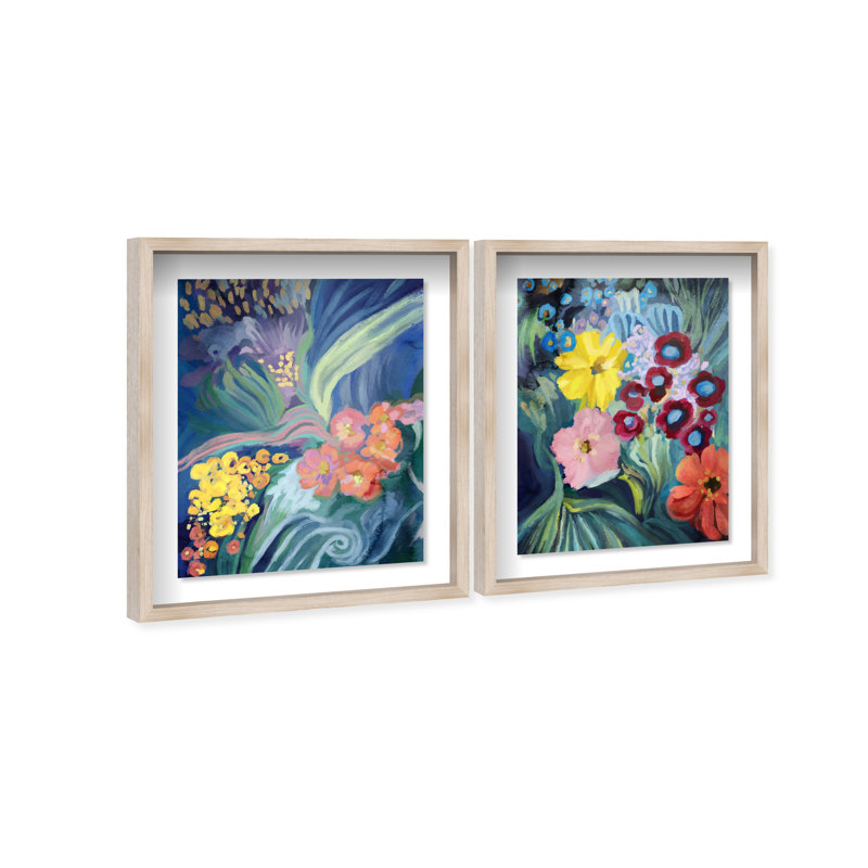 Spring Motion Set Set by Oliver Gal, 63"H x 51"W, Natural Oak Shadowbox