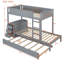 Lit superposé avec lit gigogne, rangement et bureau-769828145-769828149