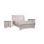 Grand lit de style contemporain avec caractéristiques, lignes horizontales, finition gris craie, cadre en bois pour chambre à coucher, tête de lit délicatement inclinée, assemblage simple gris moyen-884295676-884295679