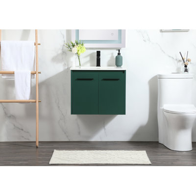 Ensemble de meuble-lavabo simple mural 24 po Penn