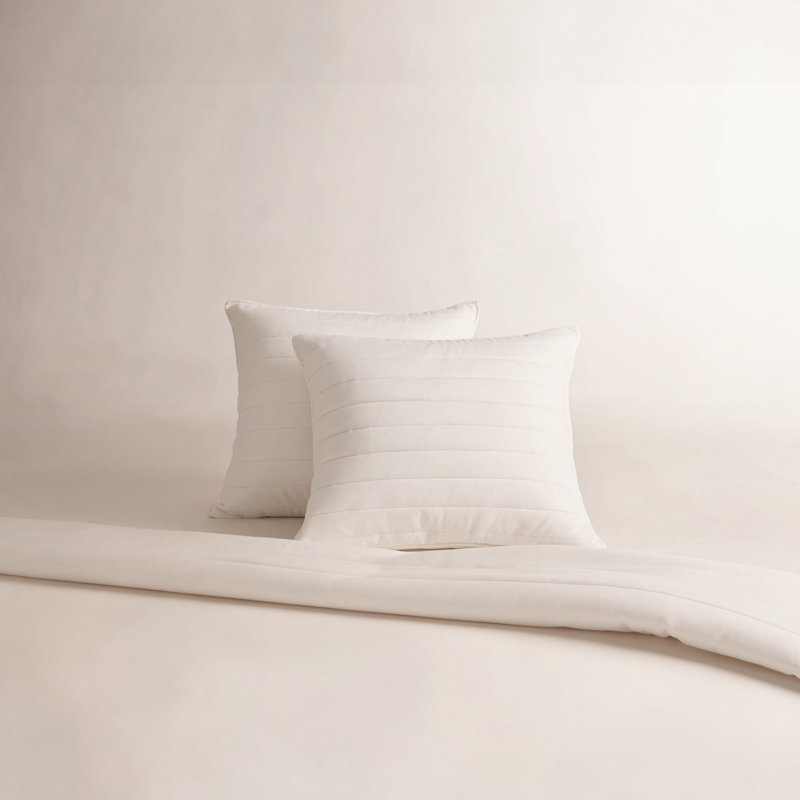 Ensemble de courtepointe en microfibre Valletta, Crème, Courtepointe pour lit simple + 1 taie décorative