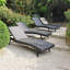 Ensemble de 4 chaises longues Ragena - noir