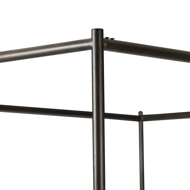 Leigh Canopy Bed-Palm Ecru-King, King, Gray