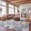 Tapis bleu marine / gris Evart-959895561
