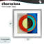 Imprimé rond sous verre encadré à blocs de couleurs, design par Matthew Finger-495627899-495627897