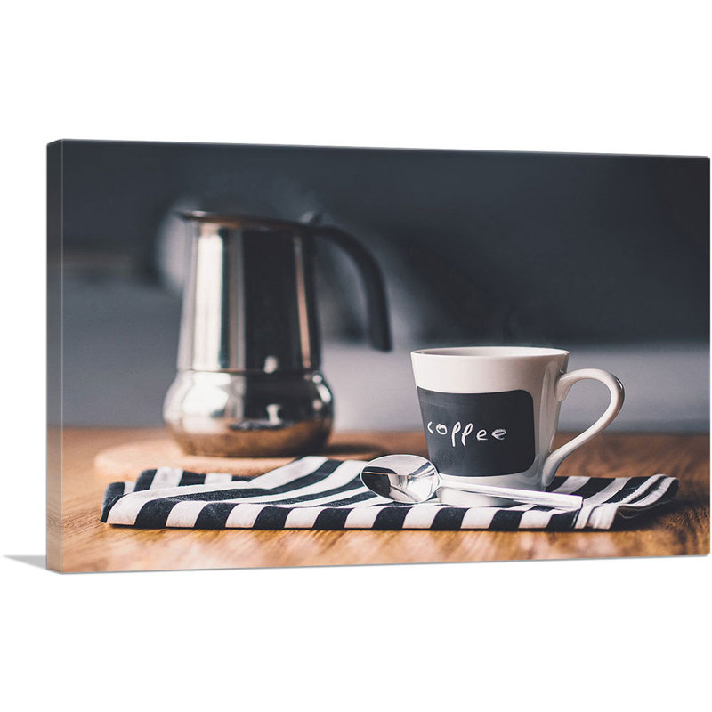 «Coffee Set Home Decor», reproduction de photo sur toile tendue, H 18 po x l 26 po x P 1,5 po