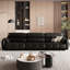 Canapé modulaire noir en cuir véritable-323108800-323108803