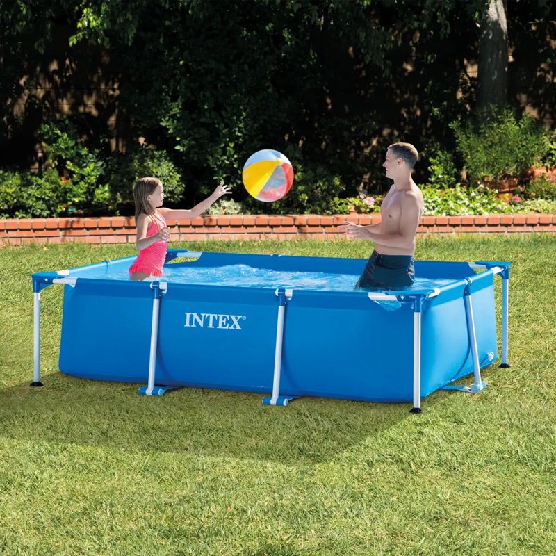 Intex Swimming Pool Rectangular Frame 220 x 150 x 60 cm, 60cm H x 150cm W x 220cm L