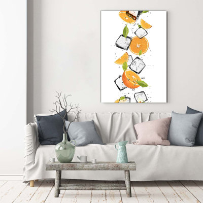 Oranges And Ice - Wrapped Canvas Print