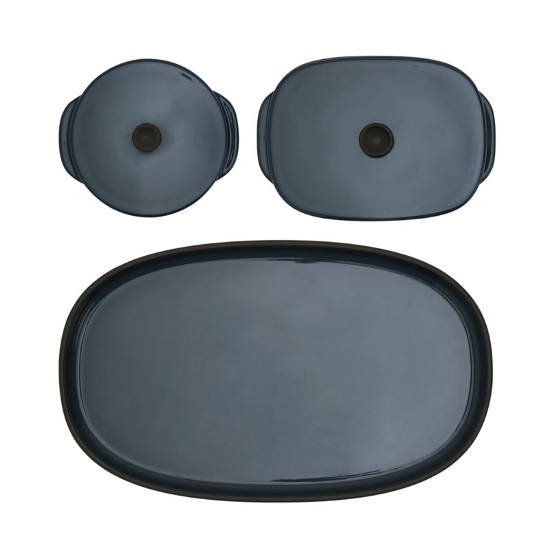 Ensemble de plats à cuisson en grès 5 pièces Danemark Tools for Cooks, Bleu
