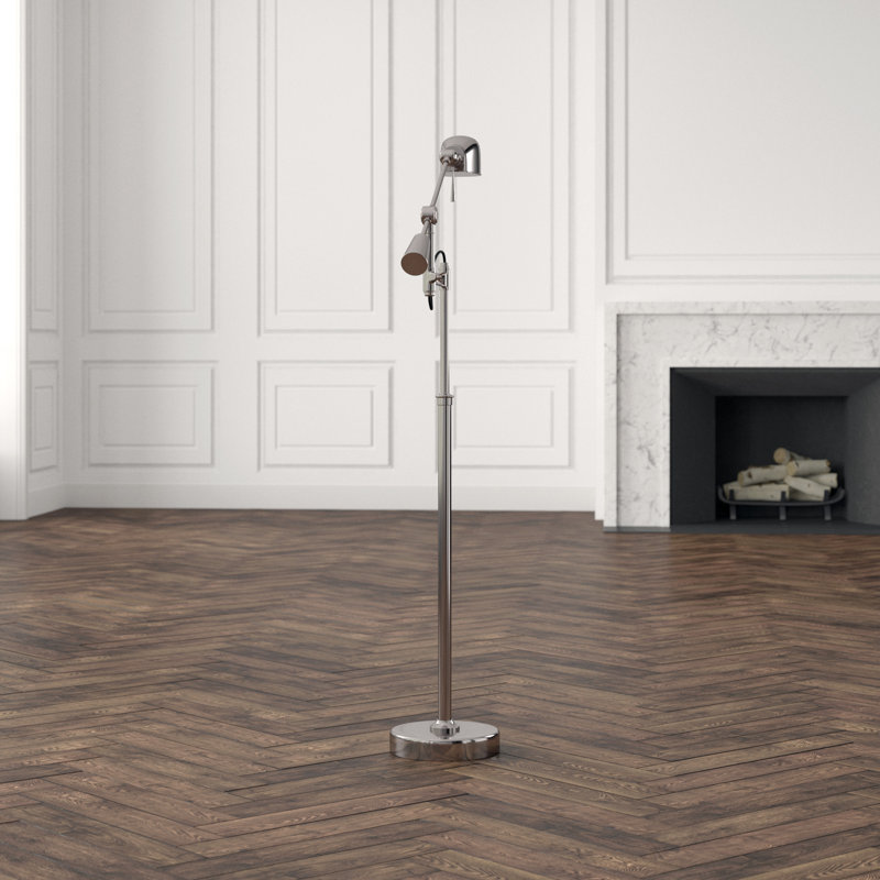 Boom Task Floor Lamp, Polished Nickel