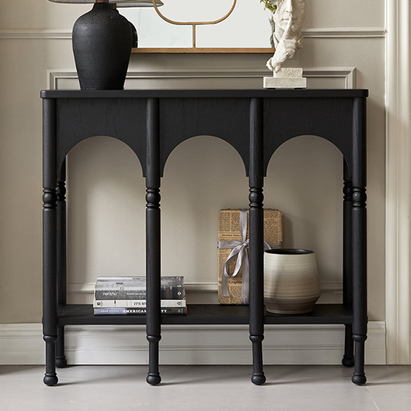 Console American Country rétro simple., Noir