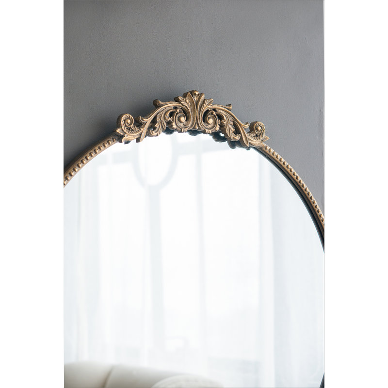 Miroir d'appoint mural Emmeline, Doré, 30 po x 32 po