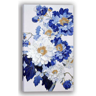 Midnight Bloom Symphony Floral Canvas Wall Art
