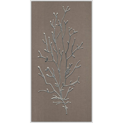Pewter Coral Icon 1 Framed Graphic Art