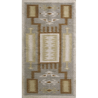 Flatweave Wool Geometric Area Rug