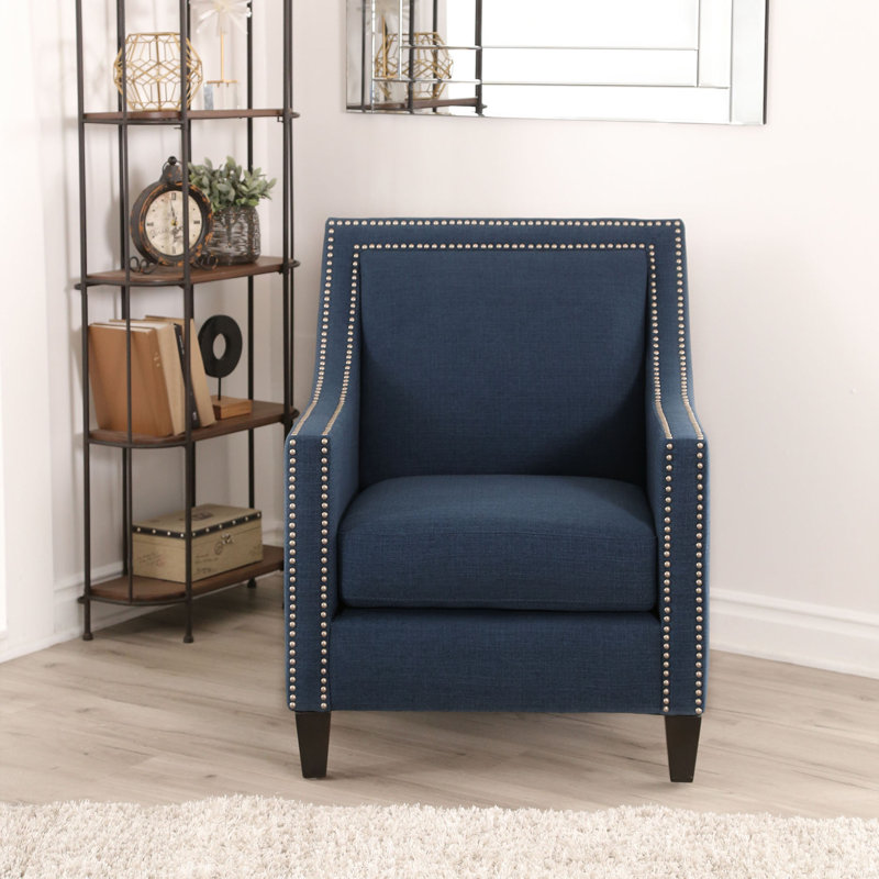 Hallie Upholstered Armchair, Blue